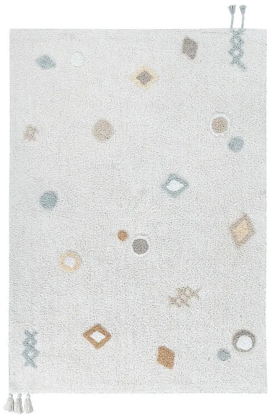 Krémszínű mosható kézi szövésű pamut gyerek szőnyeg 140x200 cm Kim – Lorena Canals