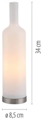 JUST LIGHT. 14006-16 - Asztali lámpa BOTTLE 1xE14/25W/230V fehér