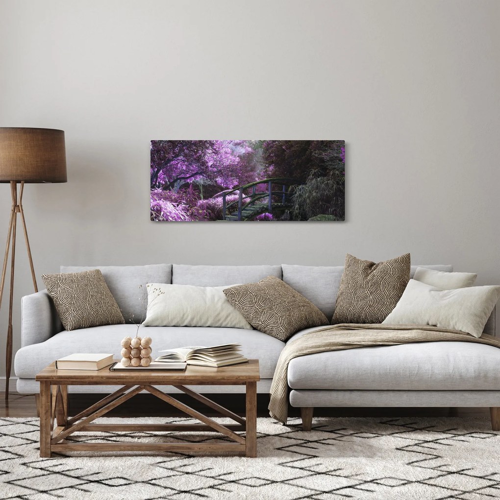 A lila kert képe (120x50 cm)