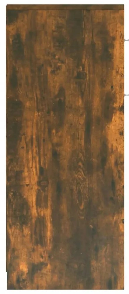 füstös tölgy színű szerelt fa fürdőszobaszekrény 60x33x80 cm