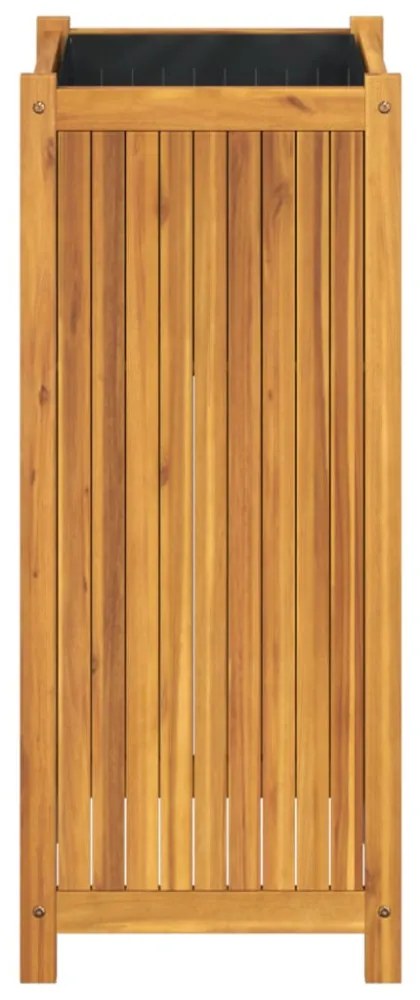 tömör akácfa kerti virágtartó béléssel 42 x 42 x 100 cm
