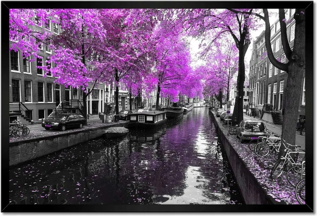 Poszterek keretben 60x40 Holland tájkép Folyó