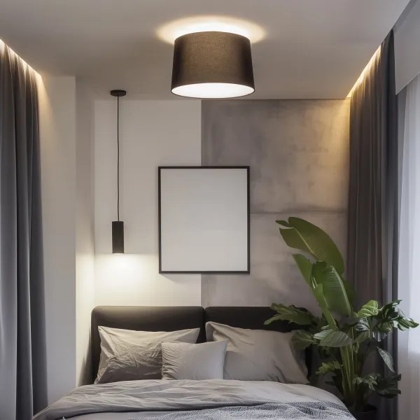 Brilagi - CERIA LED felületre szerelhető csillár 1xE27/40W/230V, átm. 45 cm, fekete