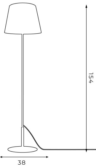 Állólámpa ARDEN 1xE27/60W/230V fekete/fehér