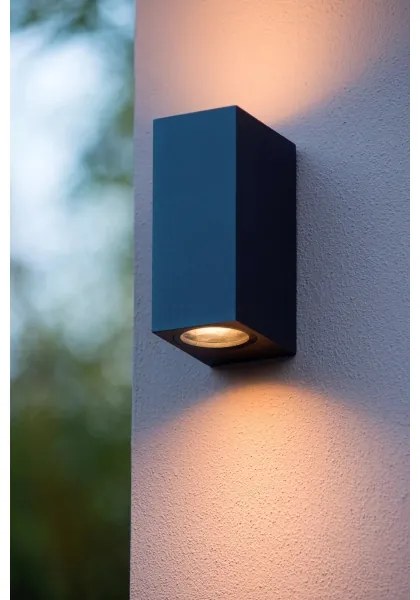 Lucide 69800/02/30 - Kültéri fali lámpa ZARO 2xGU10/35W/230V IP44 fekete
