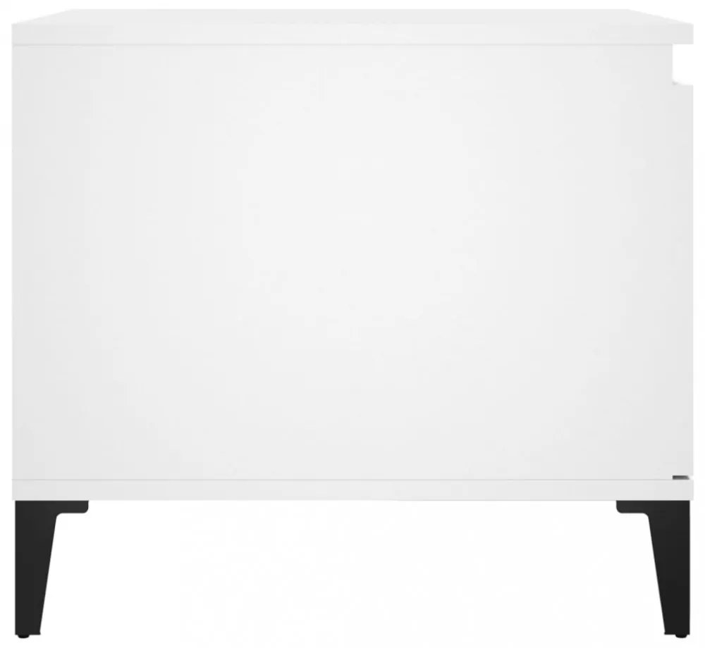 fehér szerelt fa dohányzóasztal 100 x 50 x 45 cm