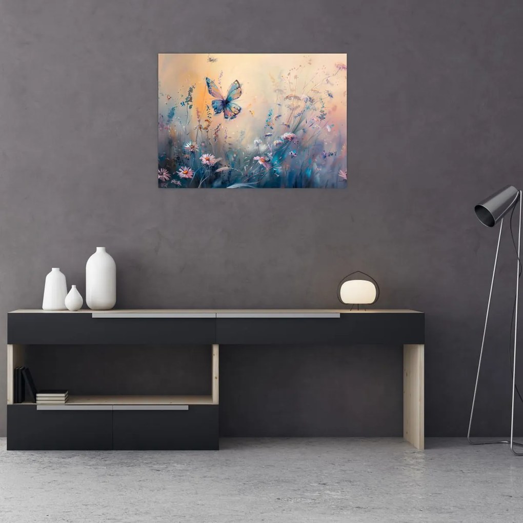 Kép - Rét pillangóval II (70x50 cm)