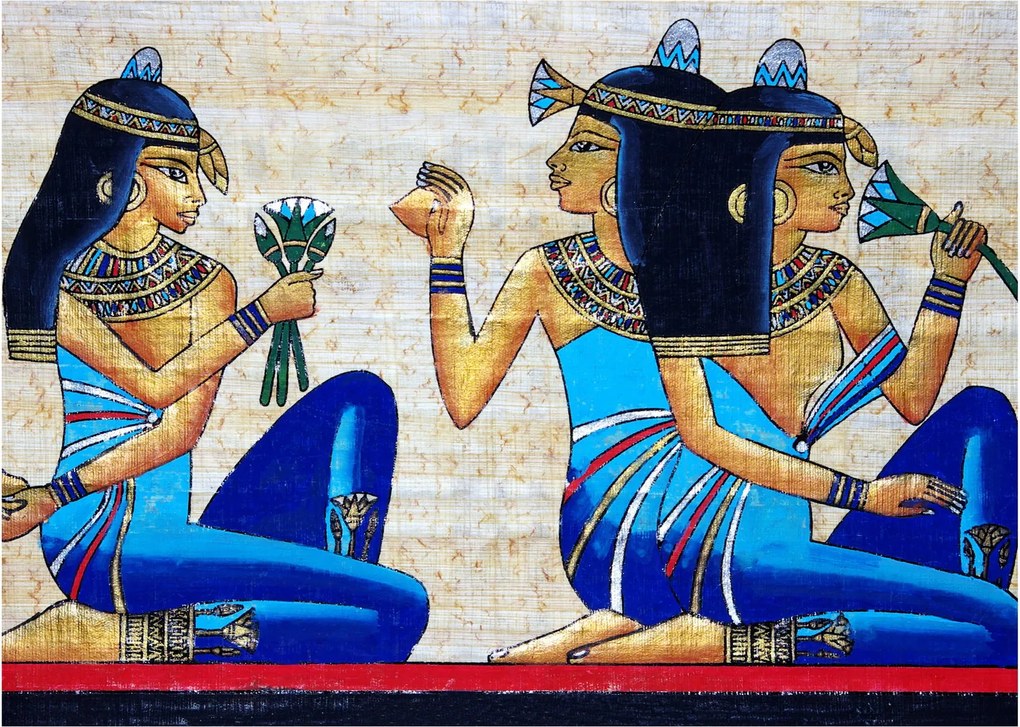 Kép - egyiptomi festmények (üvegen) (70x50 cm)