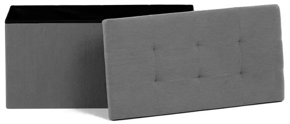 Szürke Kordbársony Tárolós Puff. TAB-472 GREY6