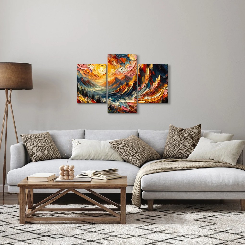 Kép - Hegyek, melyeket napfény ölel (90x60 cm)