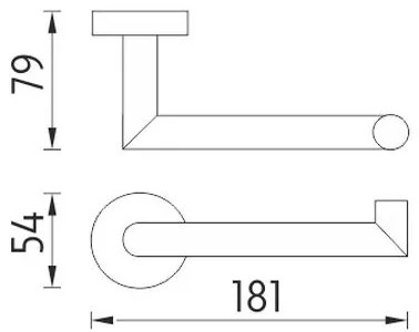 NIMCO UN 13055M-26 - WC-papír tartó UNIX fényezett króm