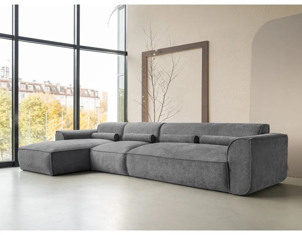Szürke sarokkanapé (bal oldali) Flex Felix – Miuform