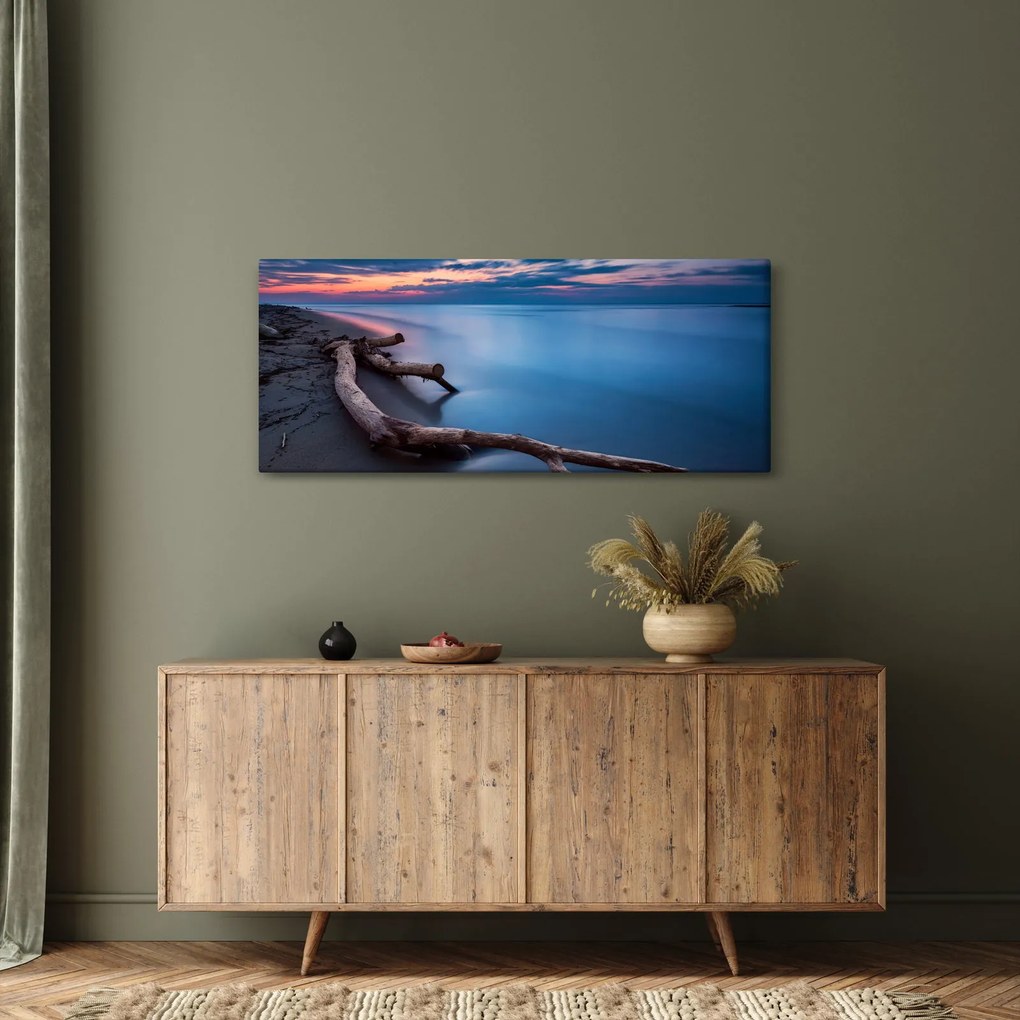 Egy kép a tengerparton naplementekor (120x50 cm)