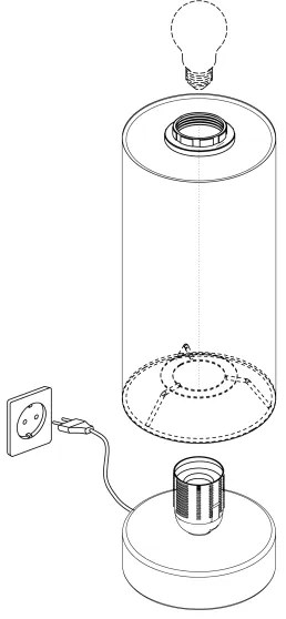 Eglo 95118 - Dimmelhető asztali lámpa PASTERI 1xE27/40W/230V