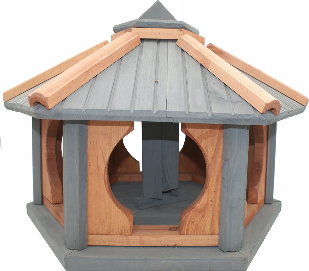 Nagy fa madáretető kertbe szürke KW52 Lengyel Gyártó