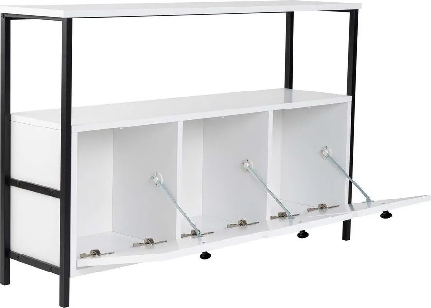 Fehér matt konzolasztal 29,5x120 cm Solace – Kalune Design