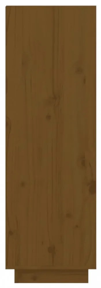mézbarna tömör fenyőfa cipősszekrény 60 x 34 x 105 cm
