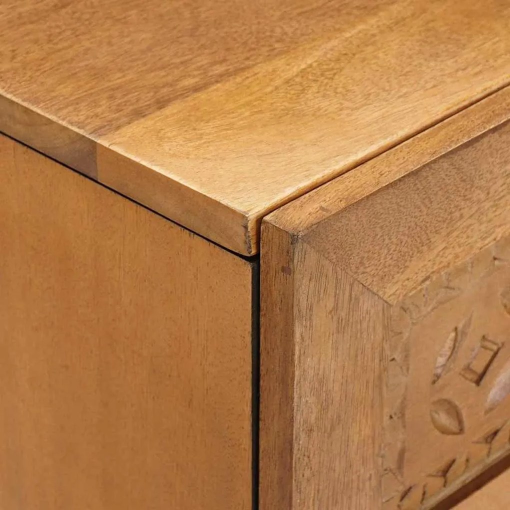 Széf 2 pcs Barna 60 x 33 x 75 cm tömör mangófa