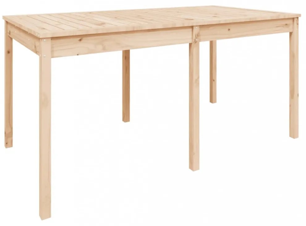 tömör fenyőfa kerti asztal 159,5 x 82,5 x 76 cm