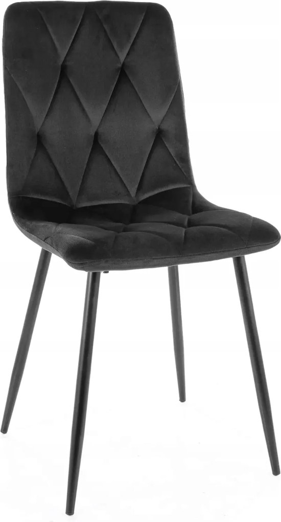 Tom Velvet kárpitozott szék fekete/fekete Sig nappaliba