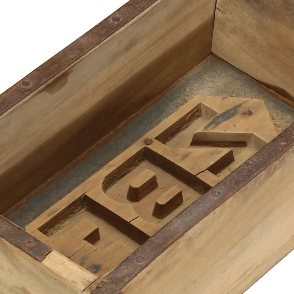 Tálcák 4 db 60,5x15x9 cm Tömör Fa Újrahasznosított