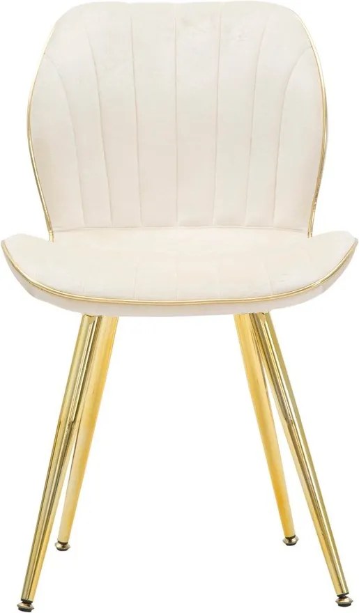 Krémszínű étkezőszék szett 2 db-os Paris – Mauro Ferretti