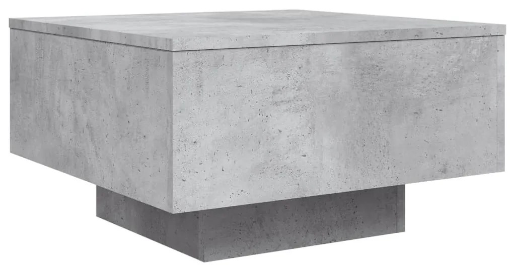 Betonszürke szerelt fa dohányzóasztal 55x55x31 cm