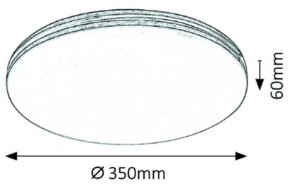Rabalux 3347 - LED mennyezeti lámpa OSCAR LED/18W/230V
