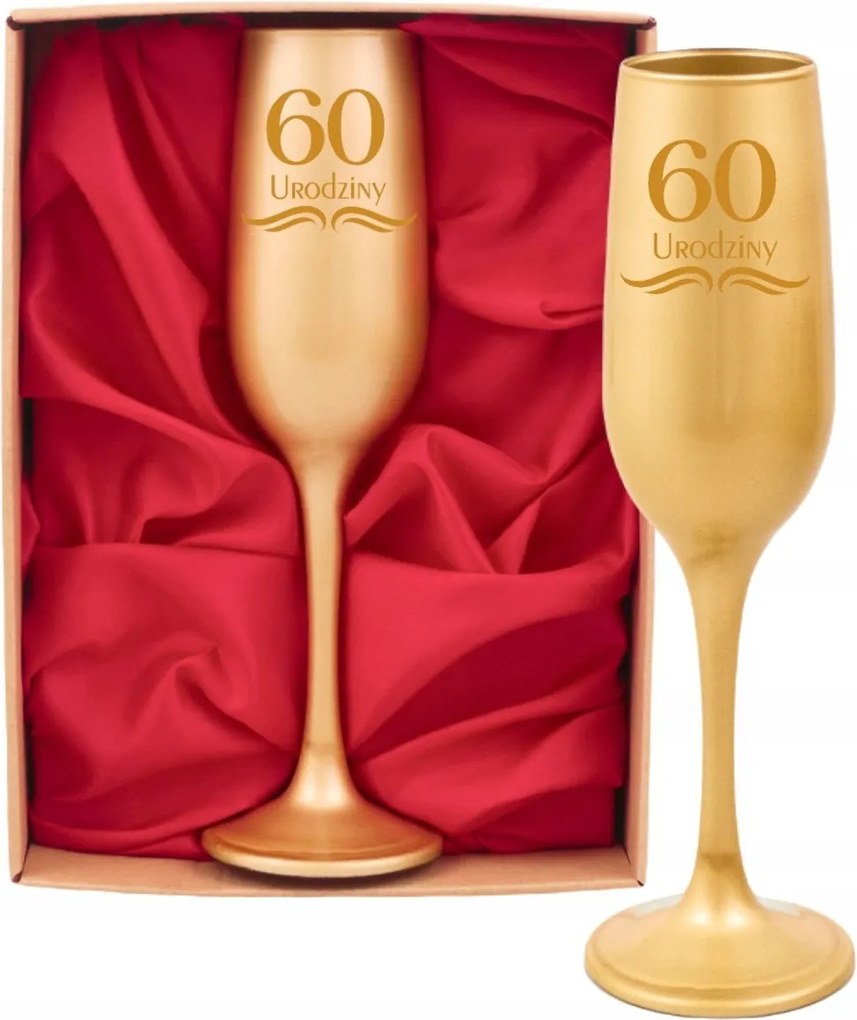 Születésnapi Arany Pohár Díszítéssel Ajándék 60. Születésnapra 60-AS