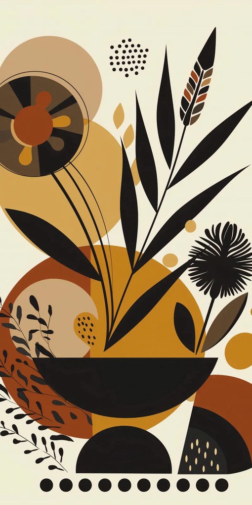 Poszter 50x100cm Geometrikus kertek