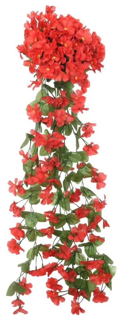 3 db piros karácsonyi virágfüzér 85 cm