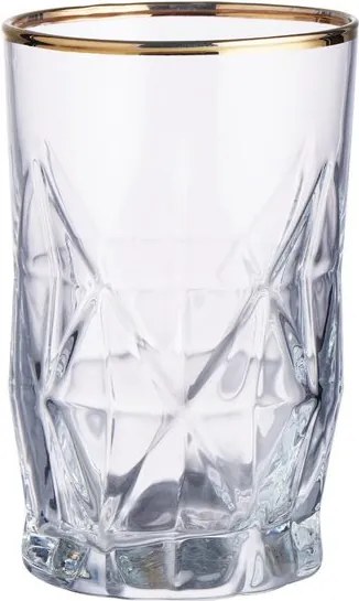 UPSCALE felespohár arany szegéllyel 110ml, 6 db-os készlet