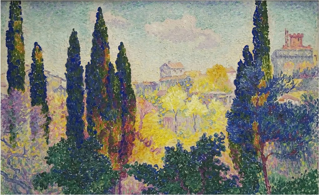 Dekoratív tapéta Flizelina Divatos minták Impresszionista tájképek 416x254