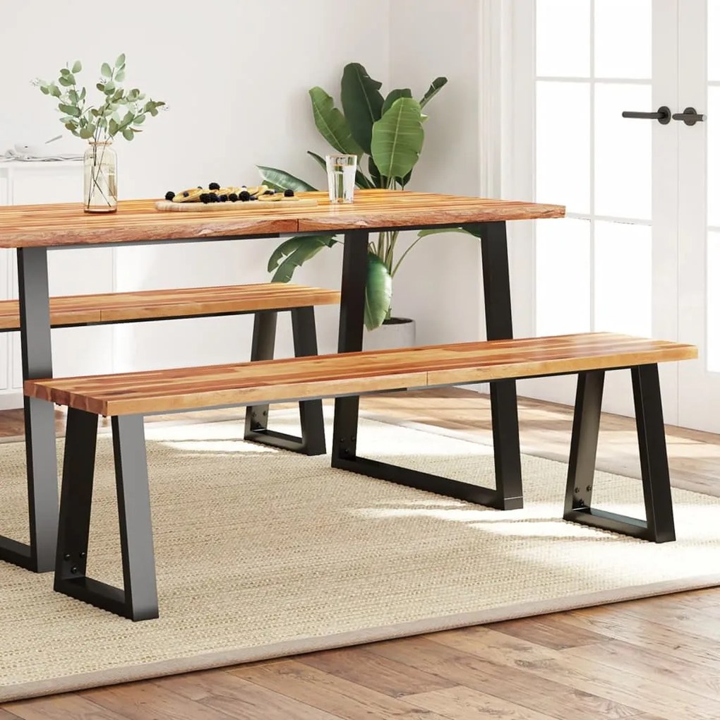 tömör akácfa pad természetes éllel 160 cm