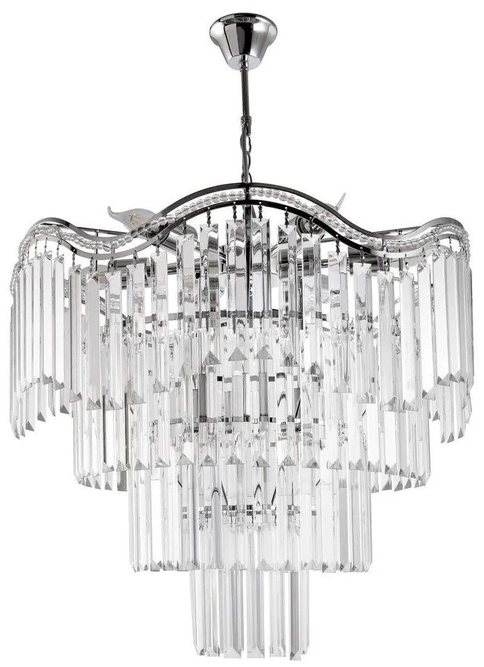 Csillár láncon 7xE27/60W/230V