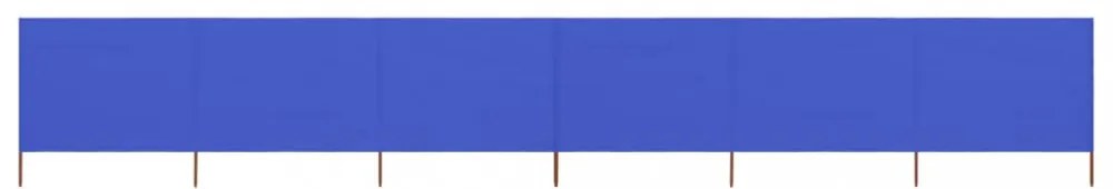 azúrkék 6-paneles szövet szélfogó 800 x 80 cm