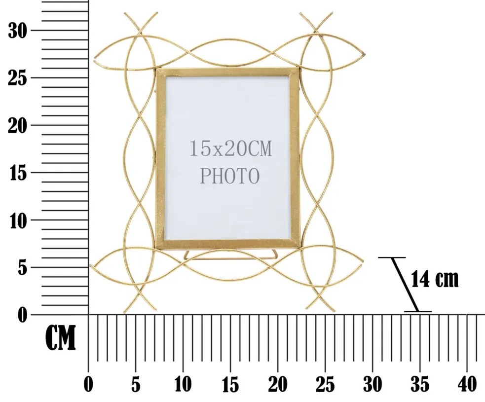Vasgramm glam x 29,5x14x32 (fénykép mérete 15x20) cm
