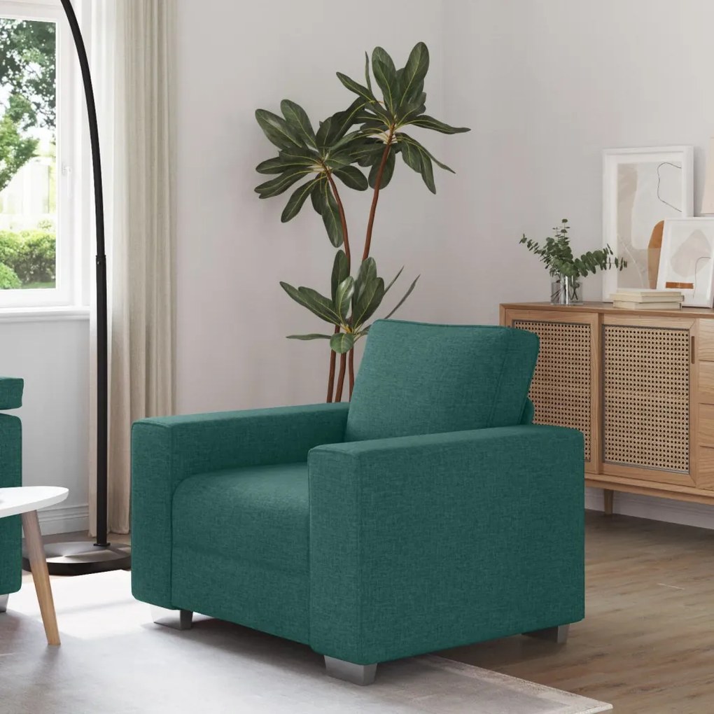 Fotel Sötétzöld 59 cm Textil