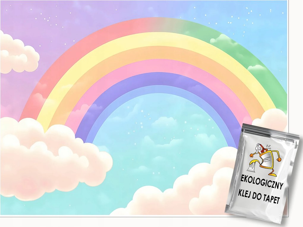 Fotótapéta Gyerekeknek Szivárvány Felhők Gyerekszoba Tapéta Flizelina 150x105