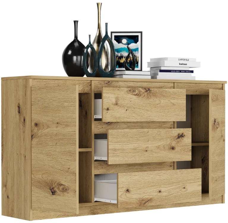 Tágas komód R-140-S3 - különböző színváltozatokban fehér