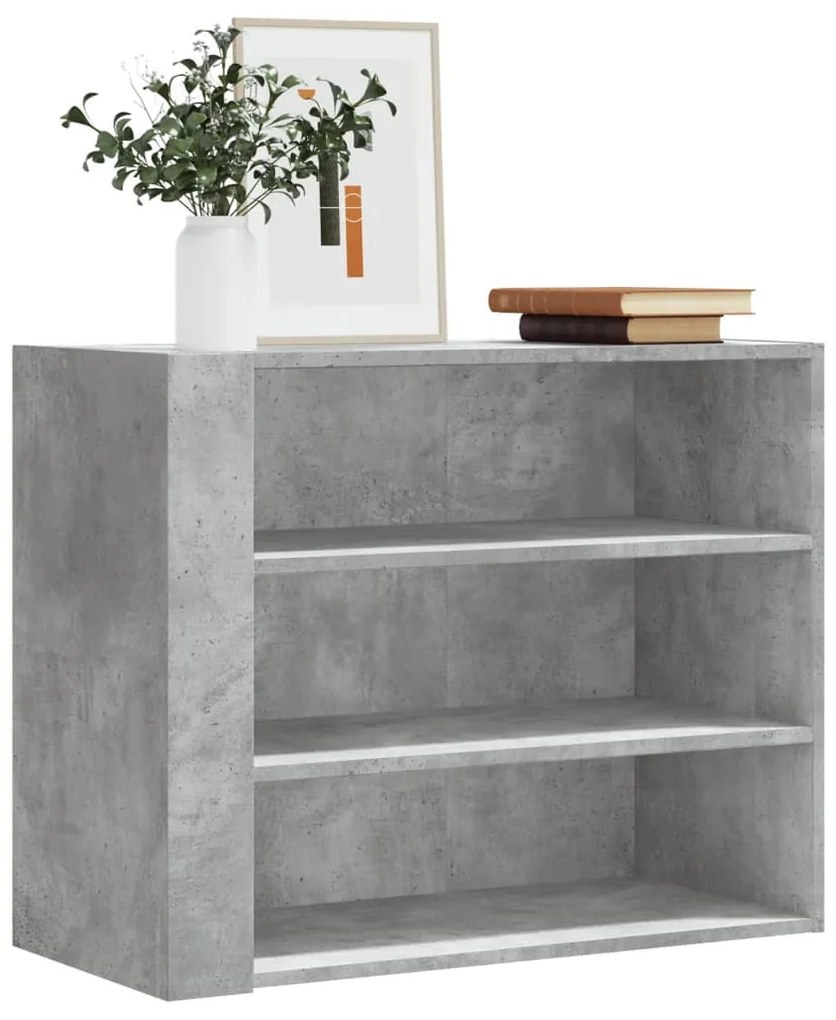 betonszürke szerelt fa faliszekrény 75 x 35 x 60 cm