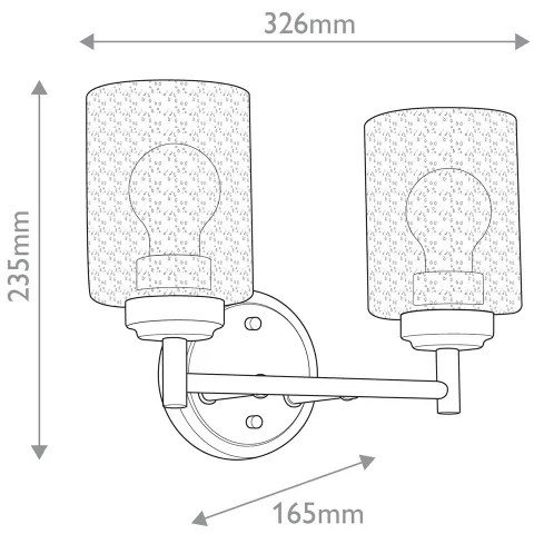 Kichler KL-WINSLOW-2W-NBR - Fali lámpa WINSLOW 2xE27/60W/230V réz