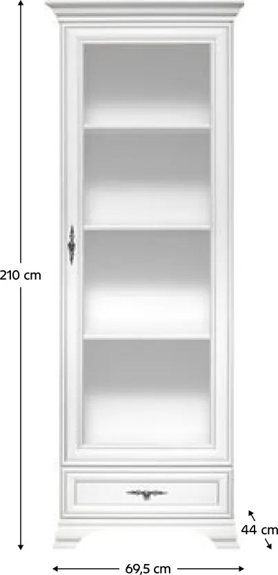 Vitrin, alpesi fehér, KENTAK REG1W1S