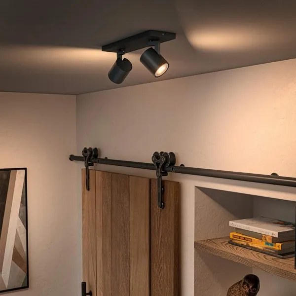 Philips - LED Dimmelhető spotlámpa Hue RUNNER 2xGU10/4,2W/230V + távirányító fekete