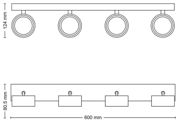 Philips - LED Spotlámpa BRACIA 4xLED/5,5W/230V fehér