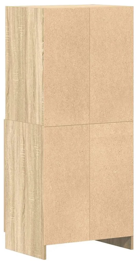 vidaXL sonoma tölgy színű szerelt fa konyhaszekrény 57x41,5x131,5 cm