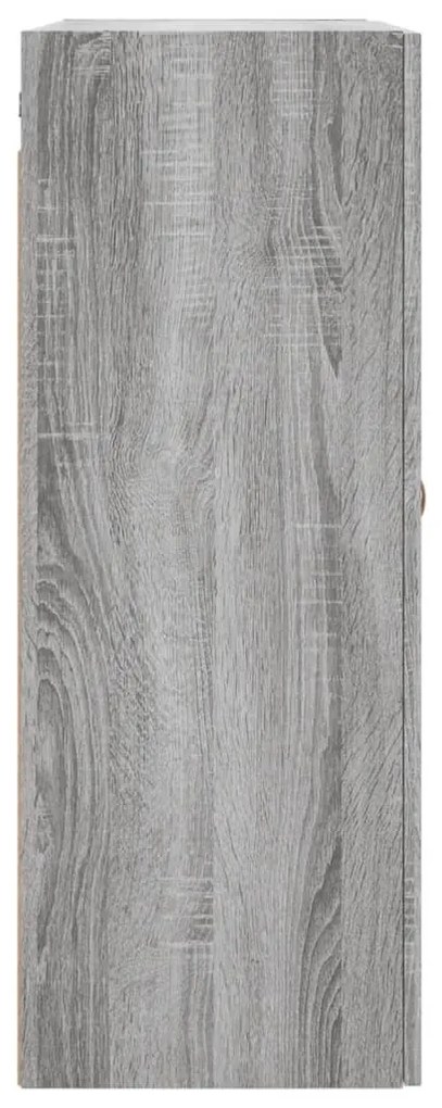 szürke sonoma színű fali szekrény 69,5x34x90 cm