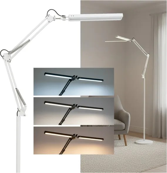 Brilagi - LED dimmelhető flexibilis állólámpa VARIO LED/14W/230V 157 cm fehér