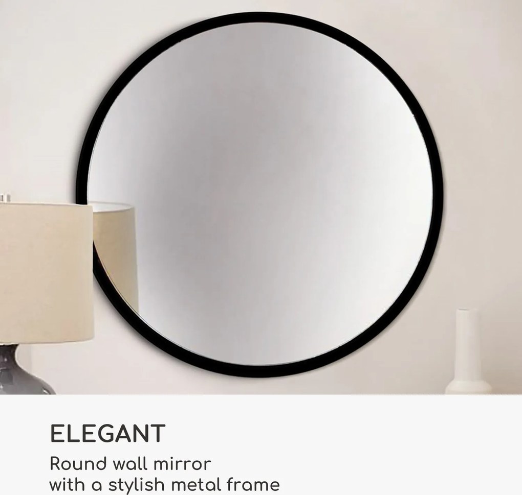 Casa Chic Fournier Fali tükör fém kerettel kerek 58.8 x 58.8 cm