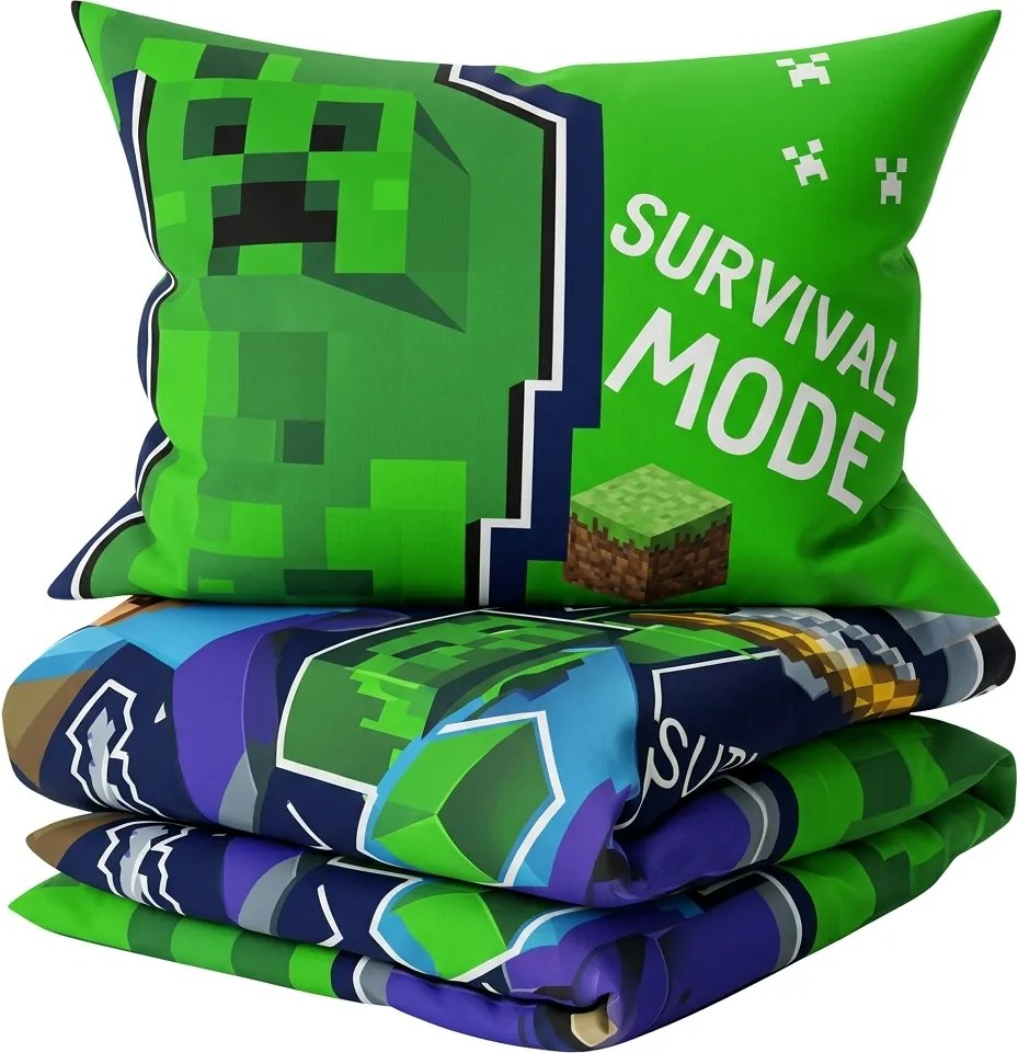 Gyerek ágyneműhuzat MINECRAFT MOOD színes Ágyneműhuzat mérete: 70 x 80 cm | 140 x 200 cm